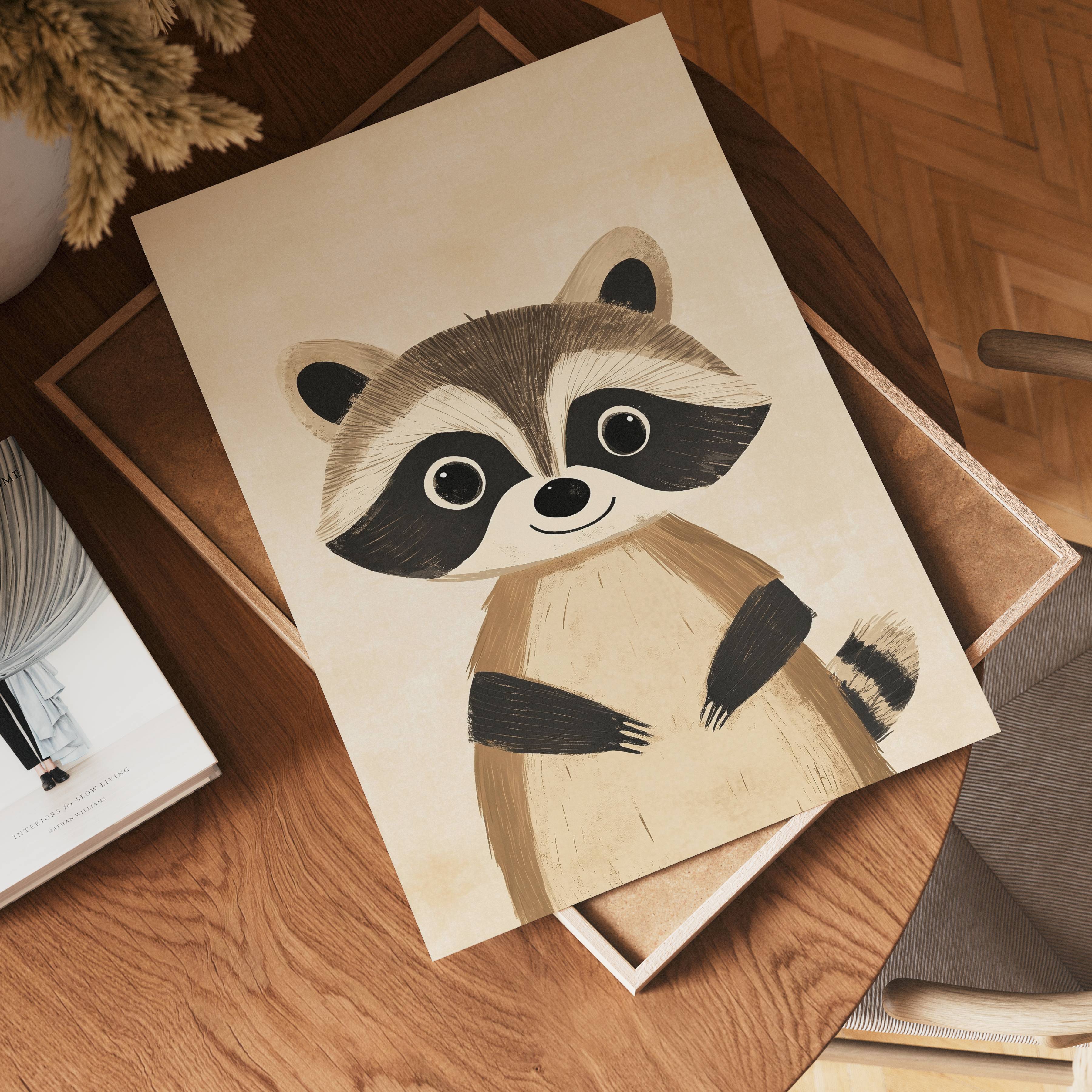 Happy Raccoon Poster