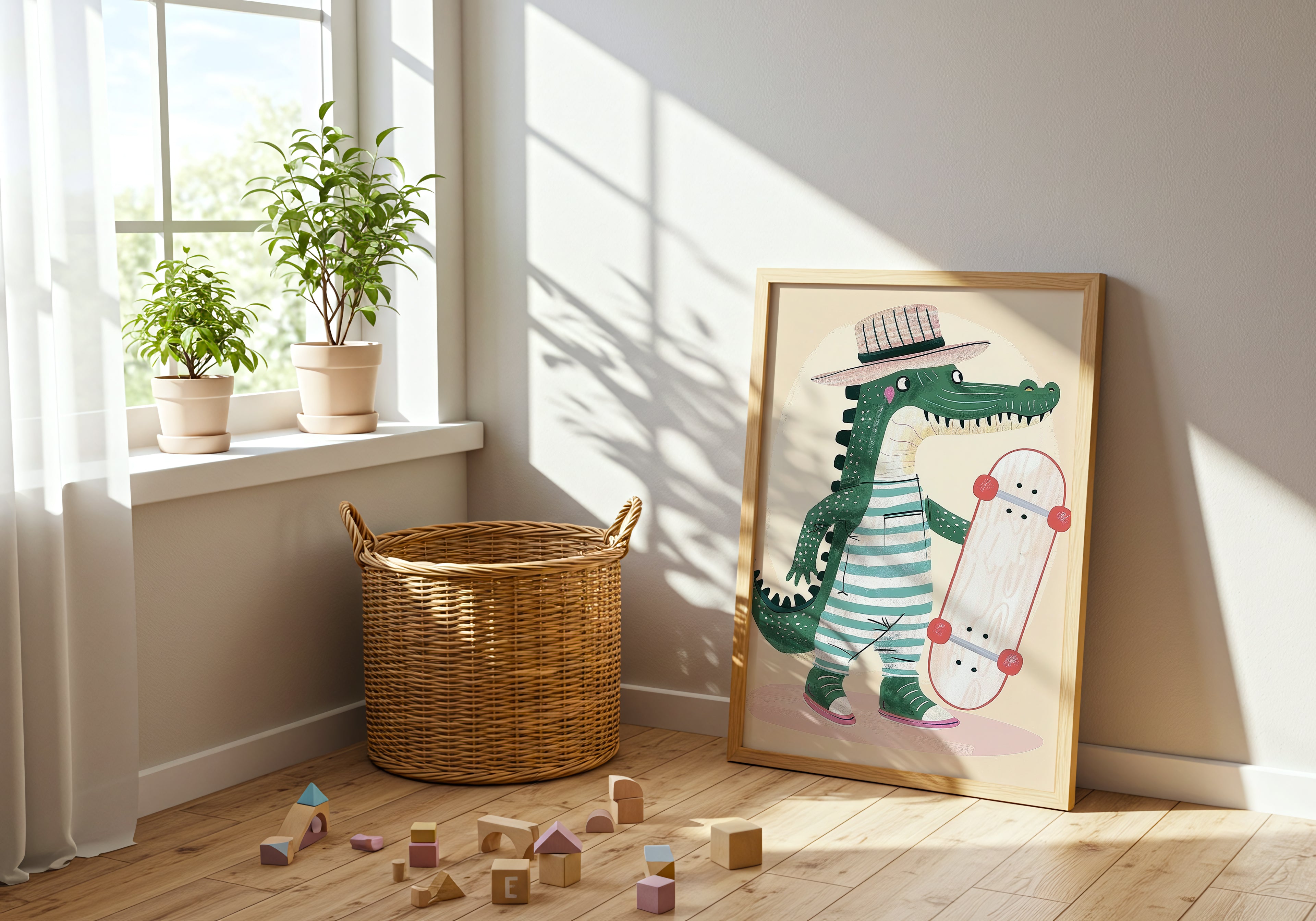 Cool Crocodile Skater Poster