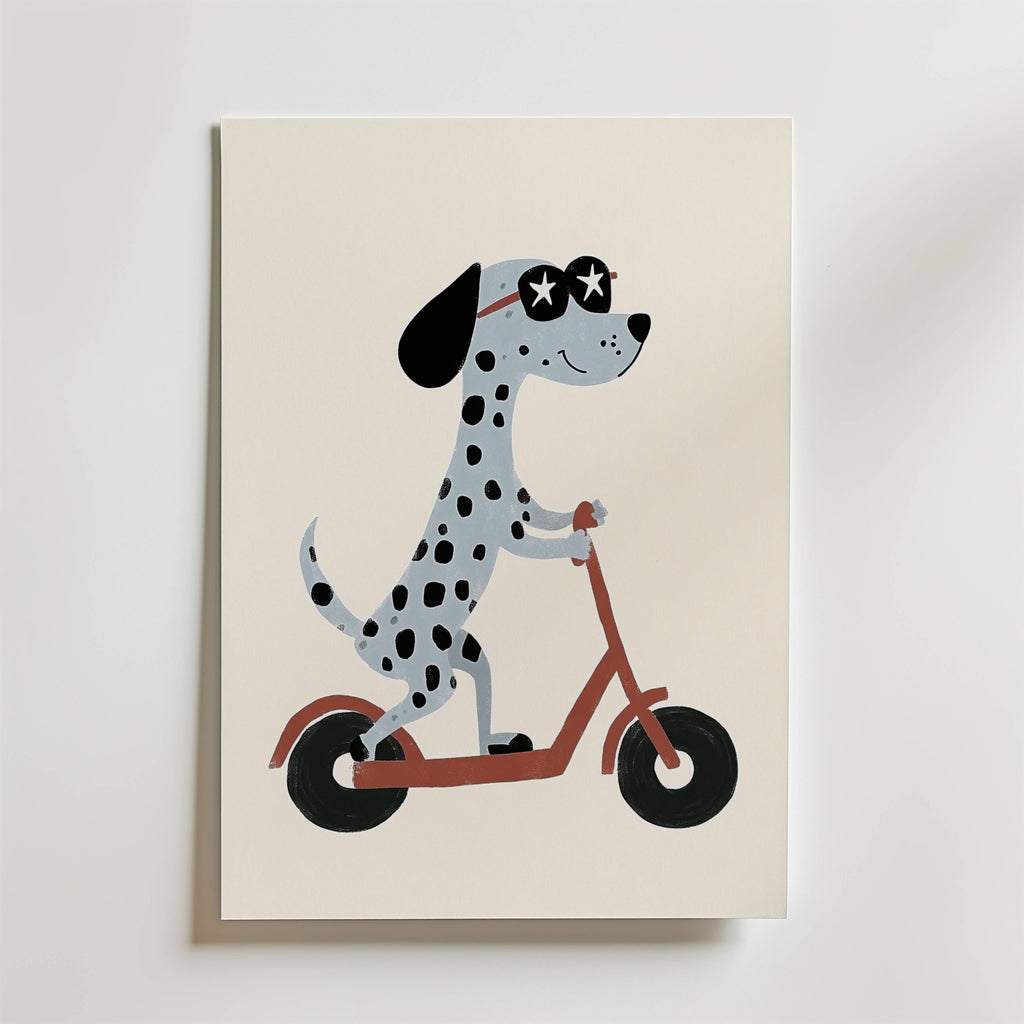 Cool Scooter Pup Poster