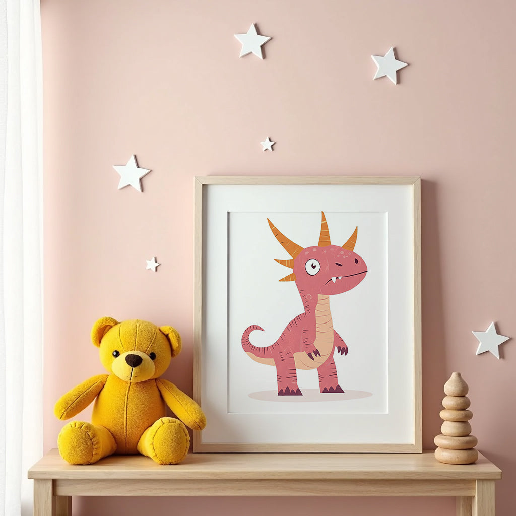 Pink Dino Poster