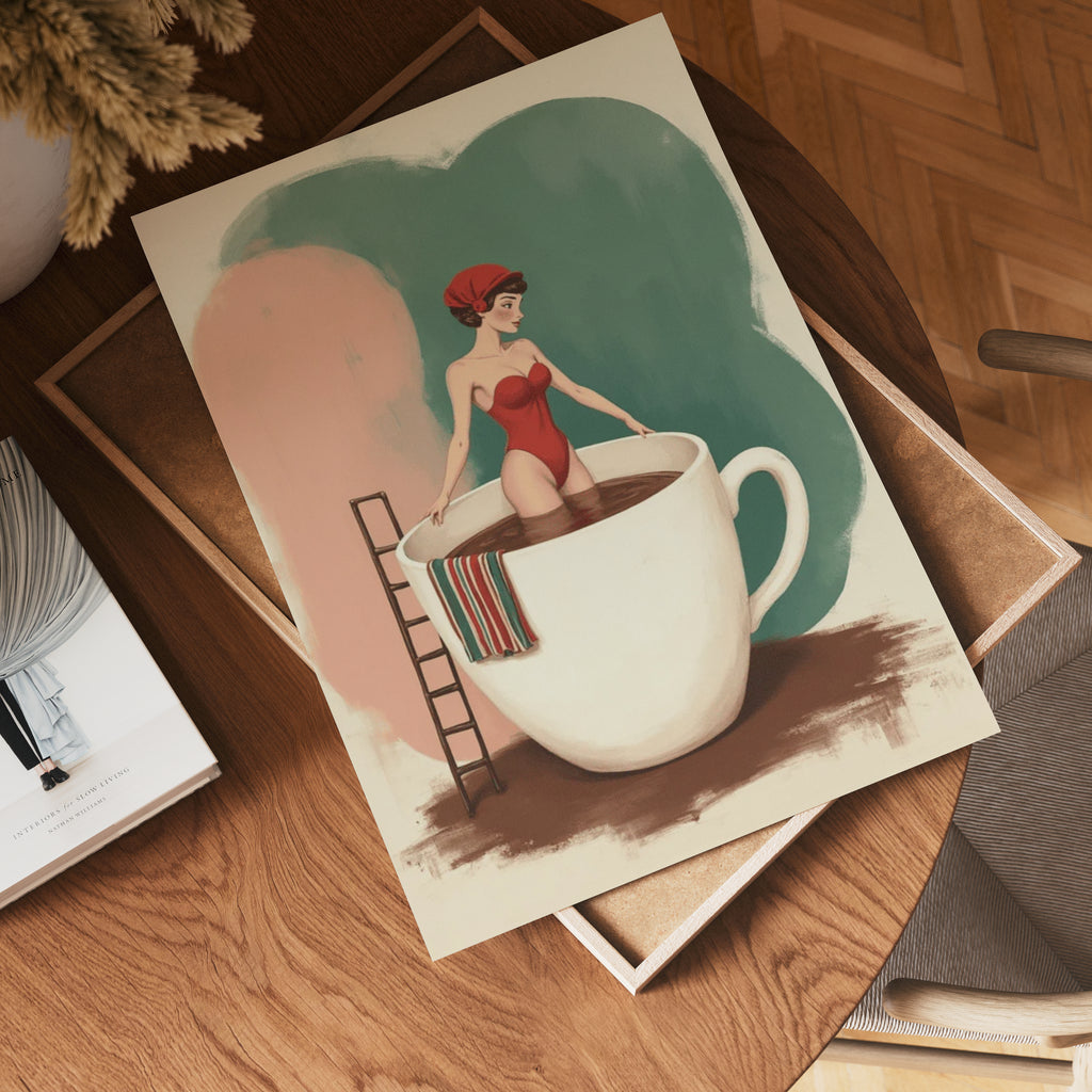 Hot Coffe Bath Poster