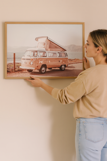 Sunset Camper Van Poster