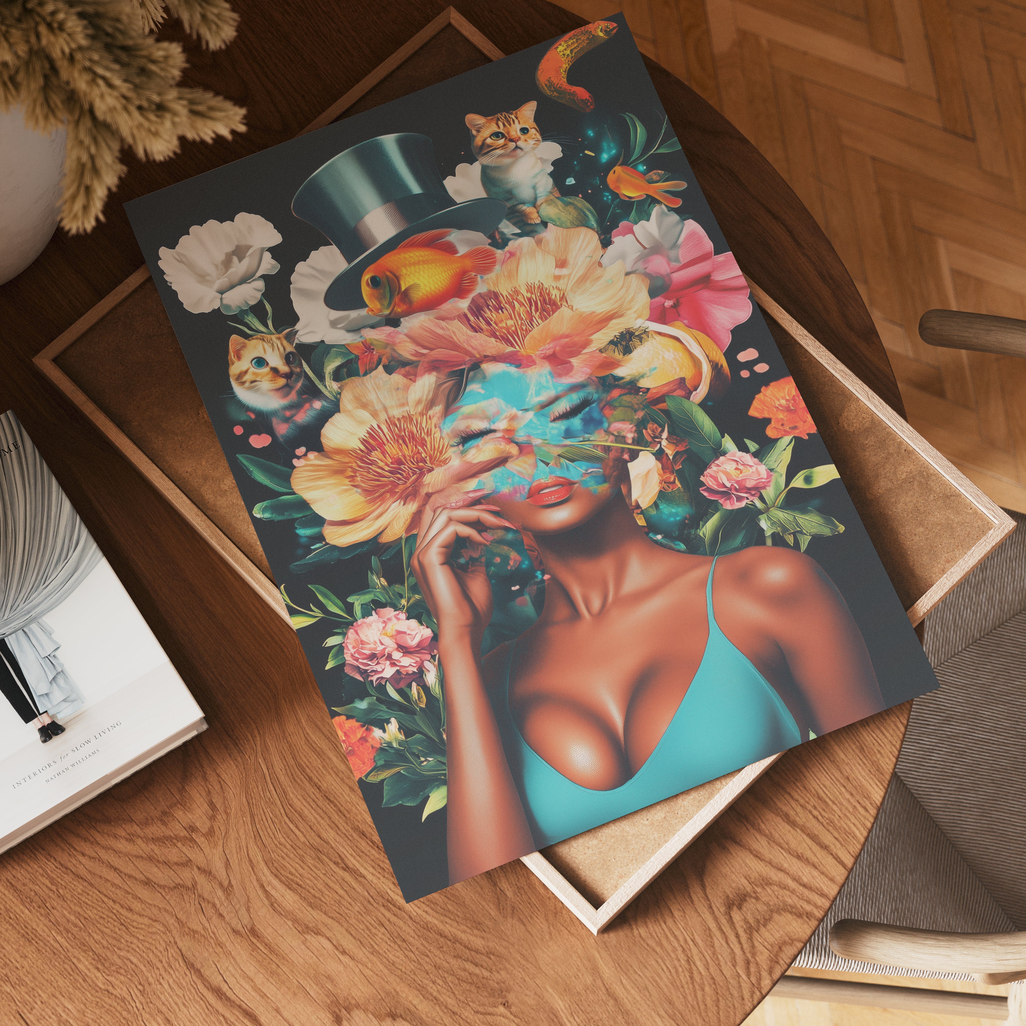 Floral Fantasy Portrait Poster