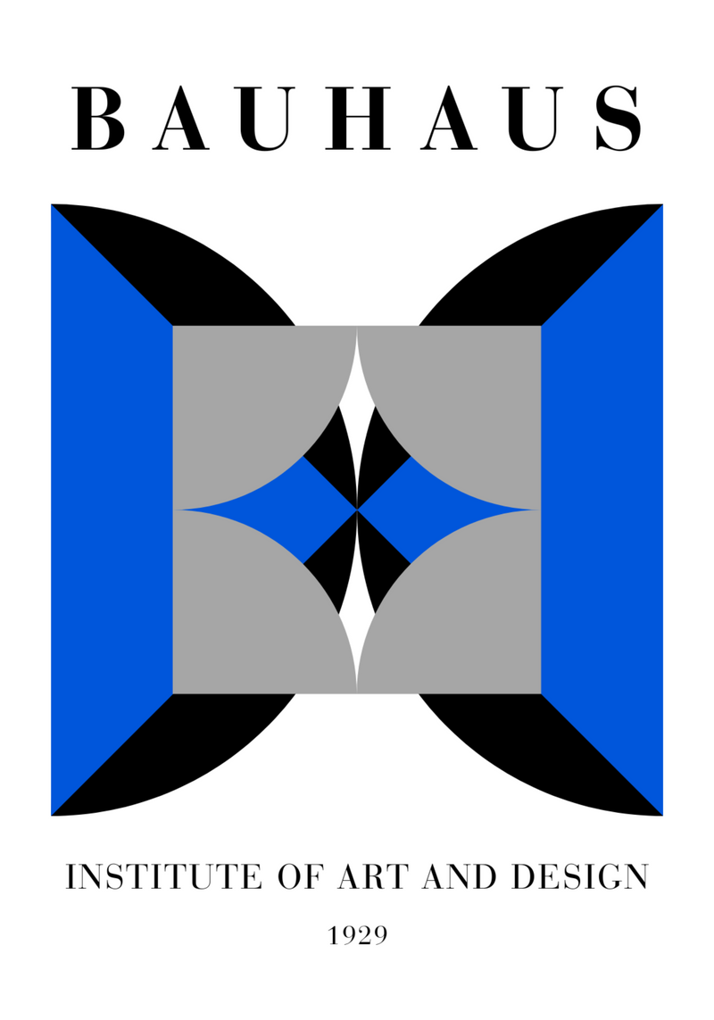 Bauhaus Symmetrical Design Poster