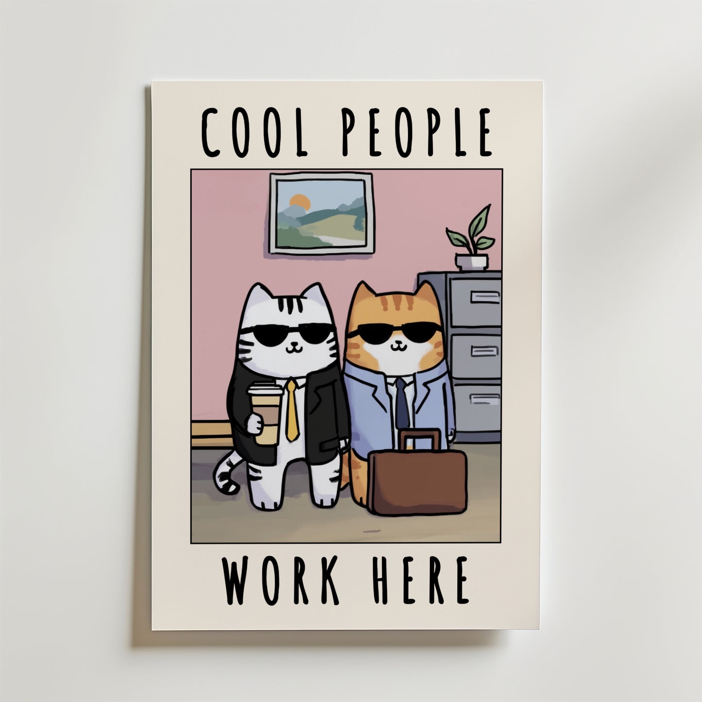 Office Cool Cats Poster