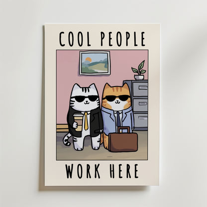 Office Cool Cats Poster
