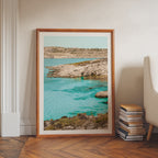 Turquoise Coastal View Poster