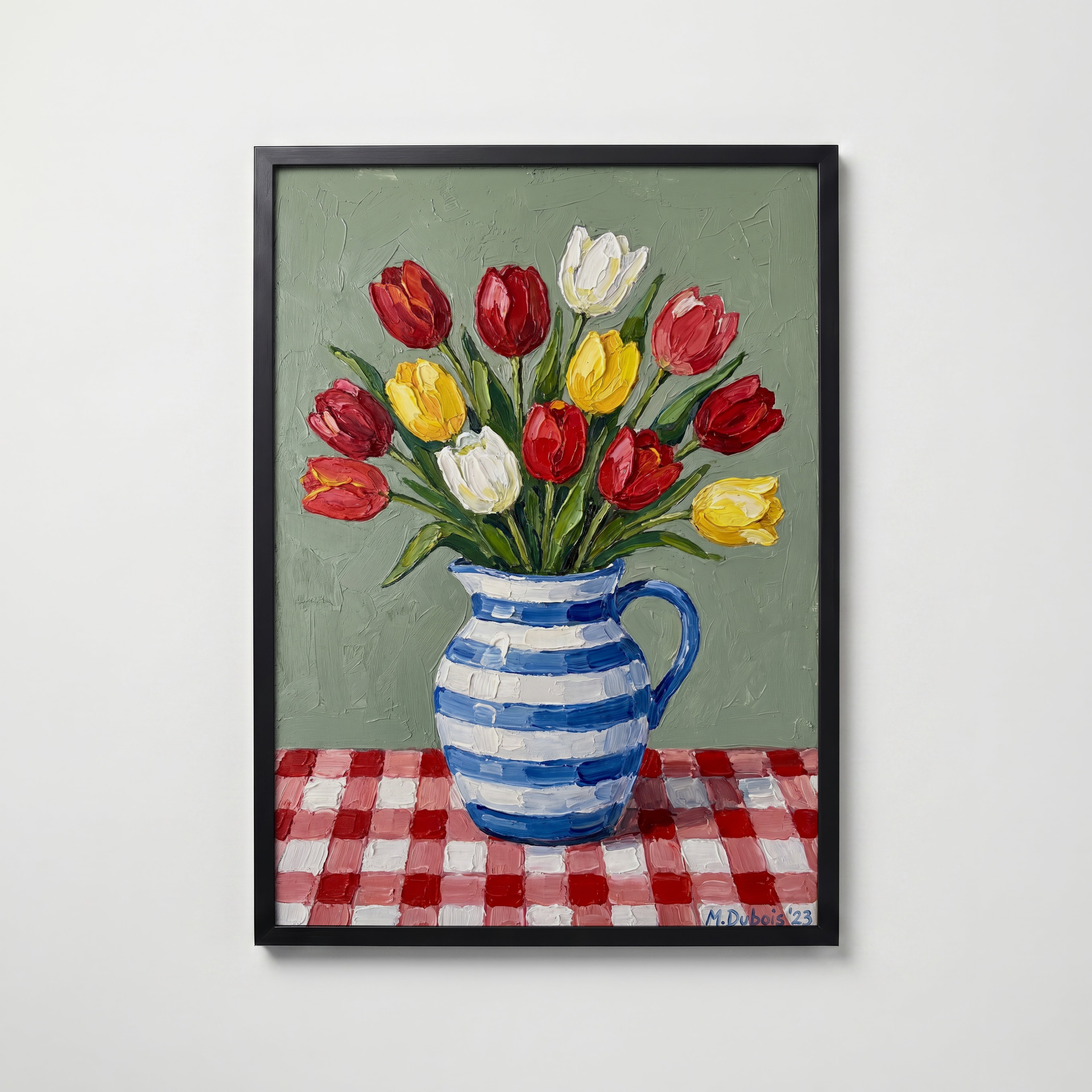 Tulpaner Stilleben Poster – svart ram