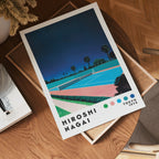 Hiroshi Nagai Tropical Tennis Poster