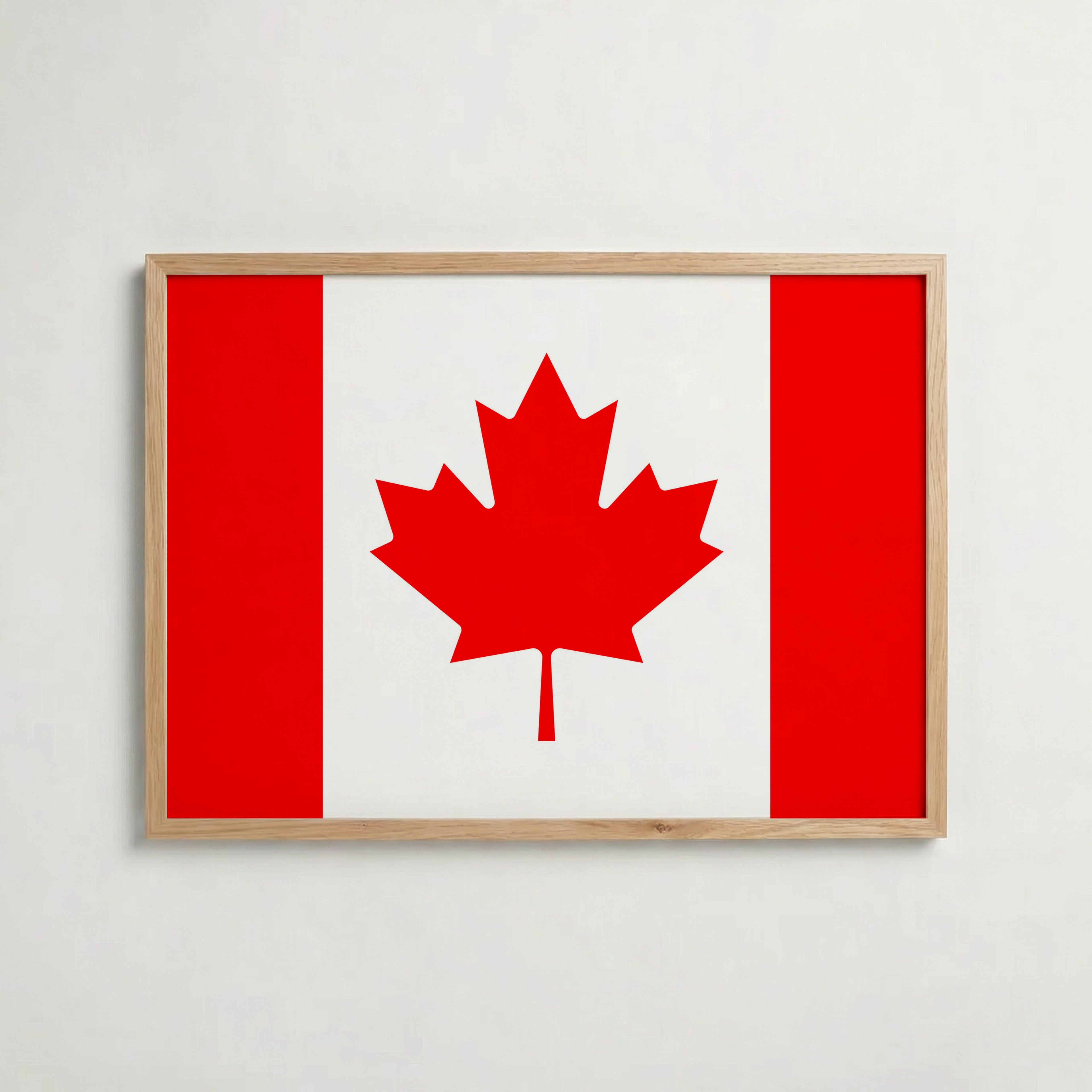 Canada National Flag Poster i ekram – inramad konsttryck för stilren inredning hos Bozetto