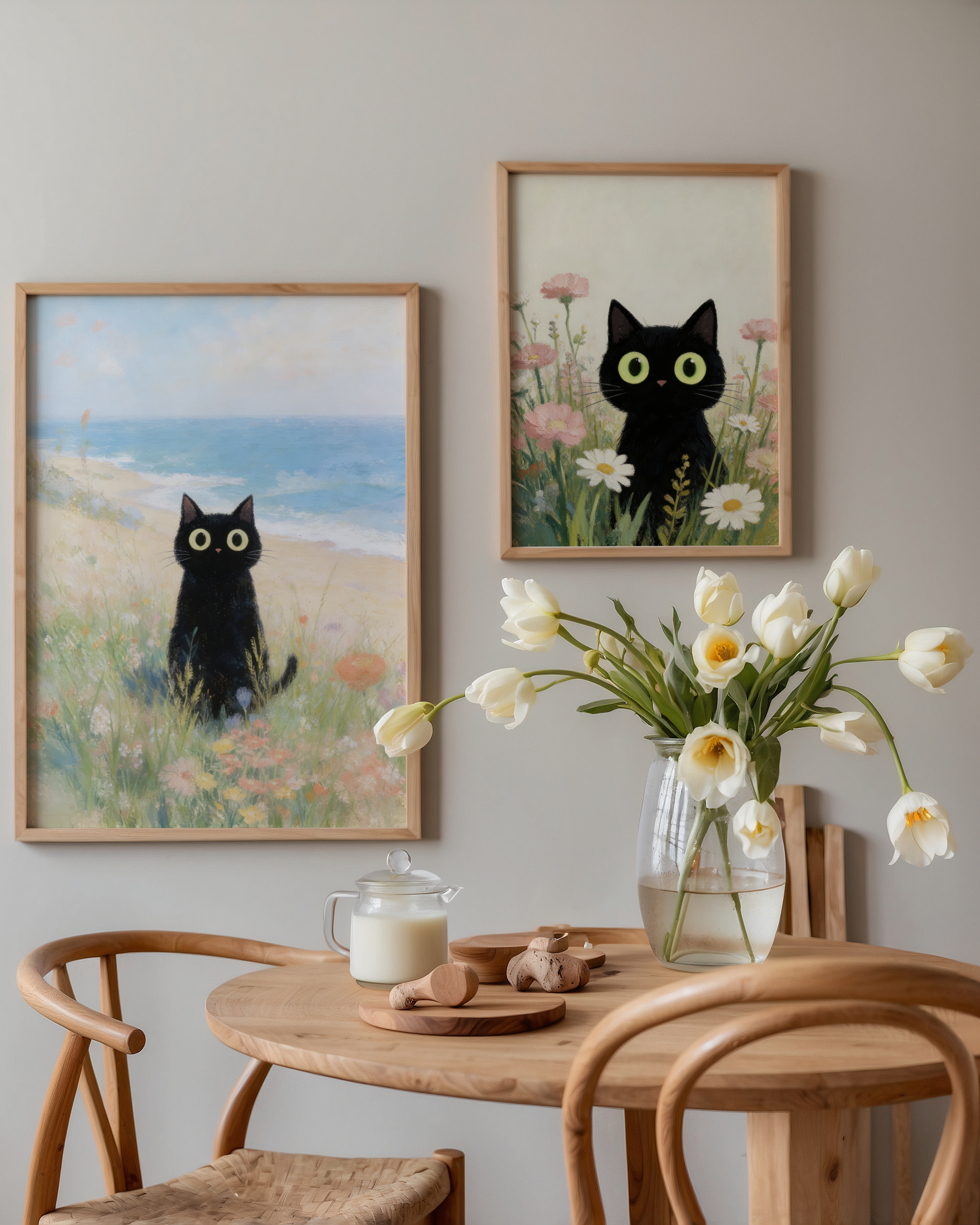Bundle 2-pack Spring Whiskers Collection – affischset poster kollektion – köp online hos Bozetto