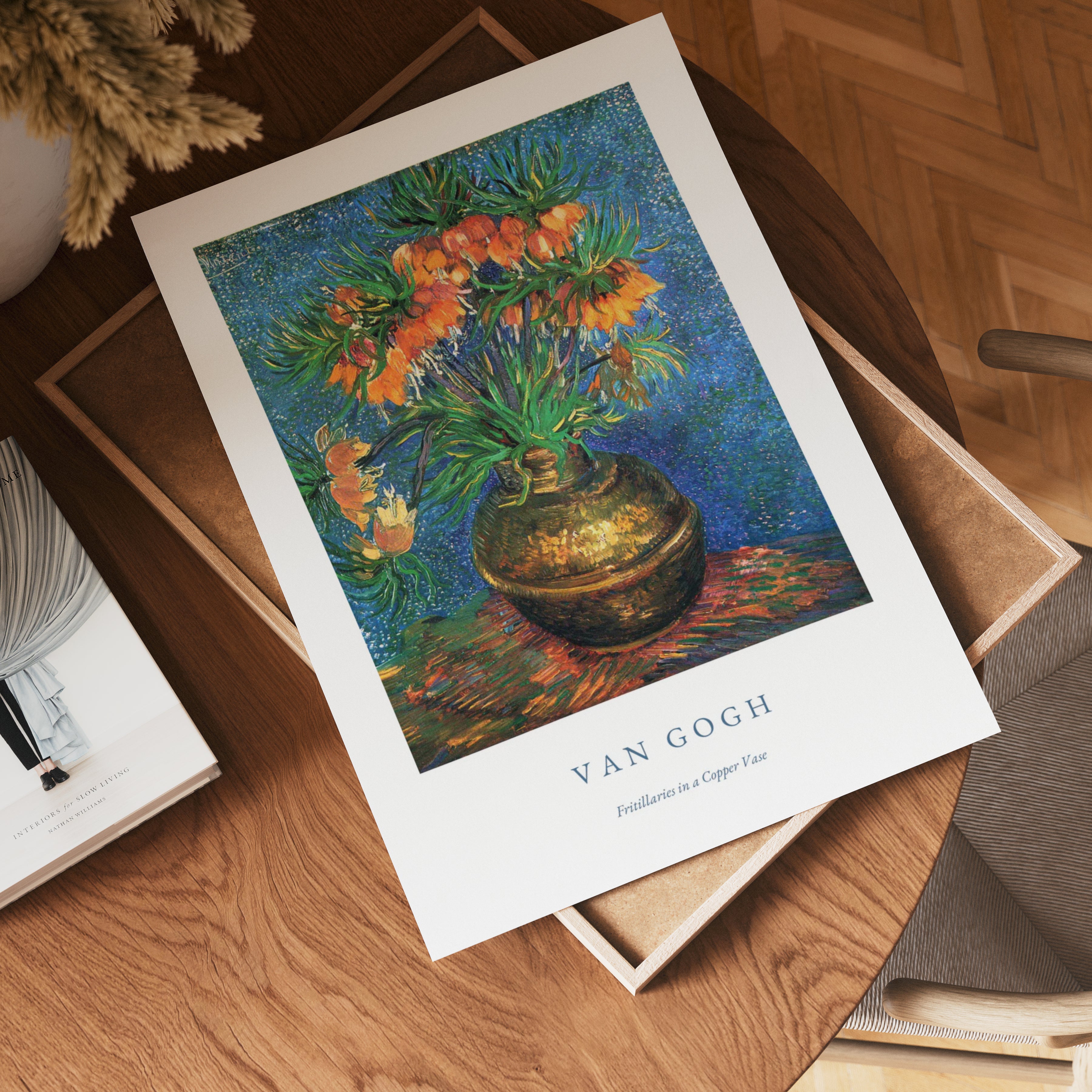 Van Gogh Fritillaries In A Copper Vase Poster