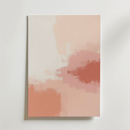 Whispers Of Color Poster från Bozetto visar mjuka, blandade block av persika, blush och korall på vitt. Den abstrakta designen och de mjuka penseldragen är tryckta på premiumpapper med matt yta och skapar ett lugnande, minimalistiskt uttryck.