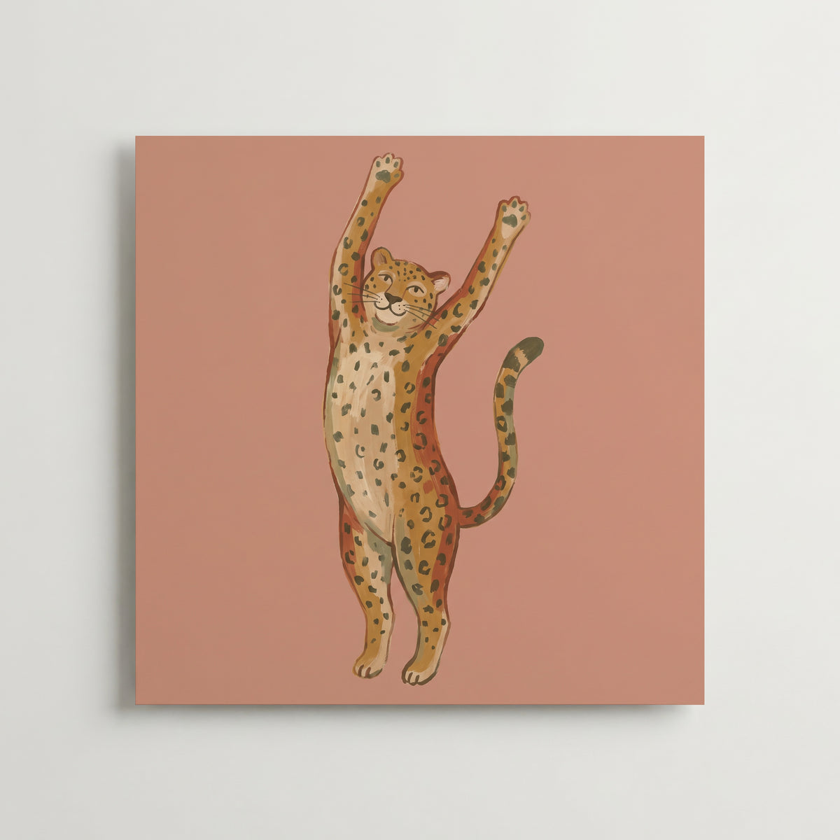 Stretching Leopard Poster – produktbild