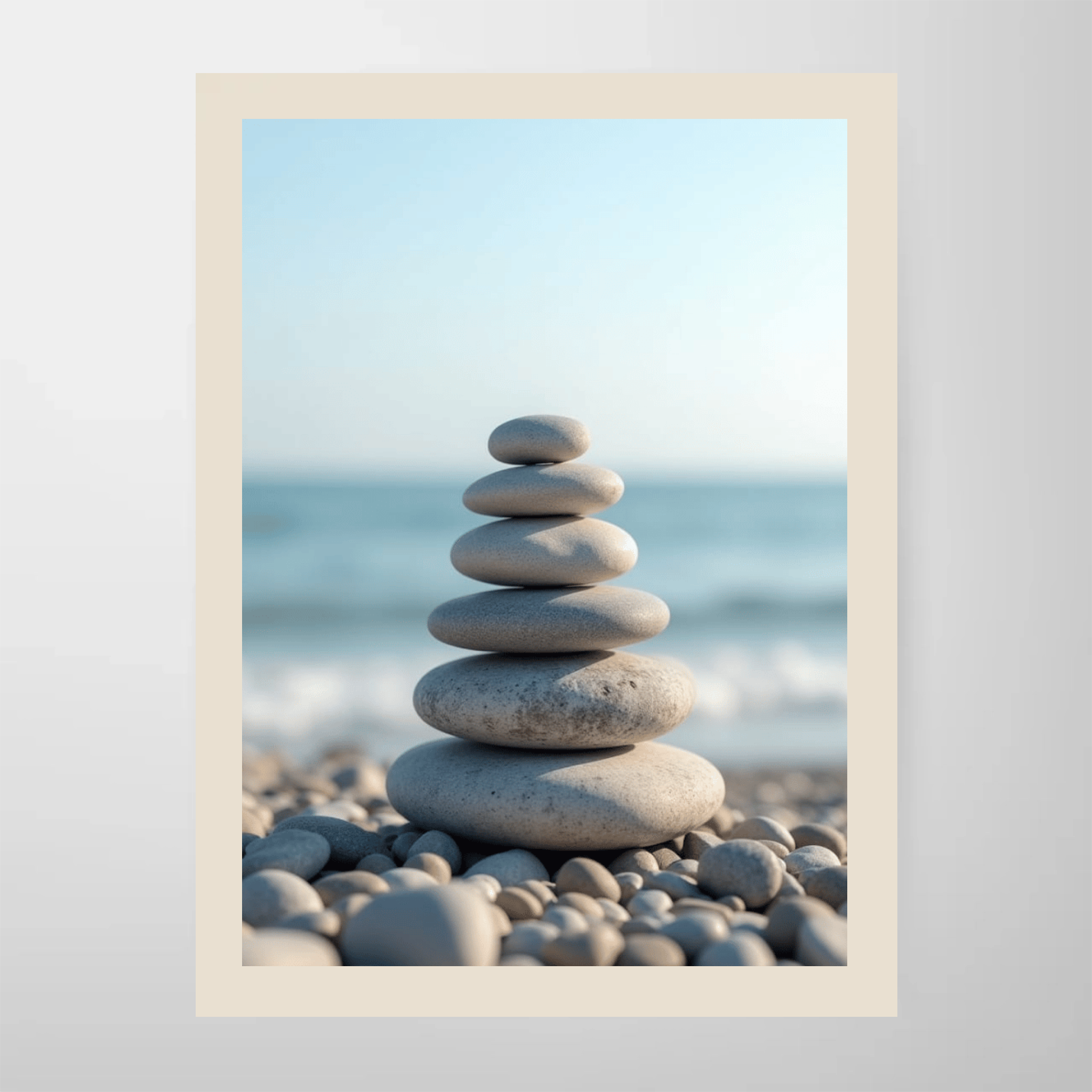 Personlig Poster med beige ram - Skapa din egen design