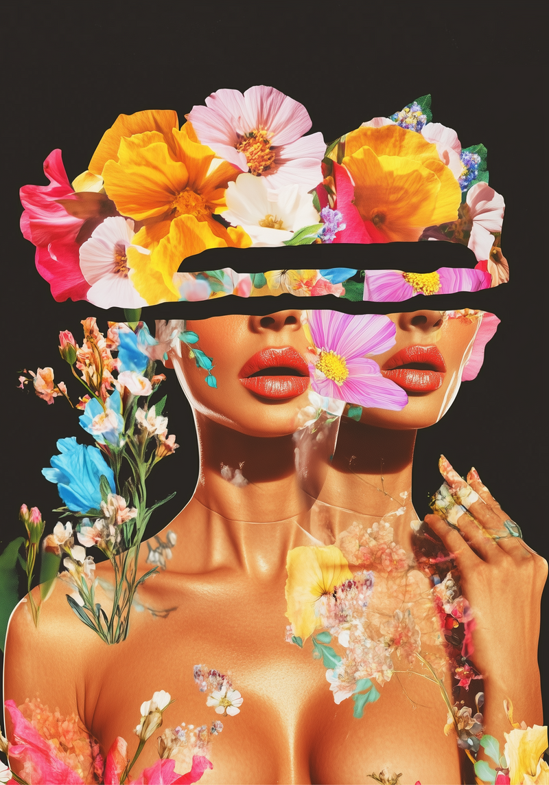 Floral Vision Portrait Poster