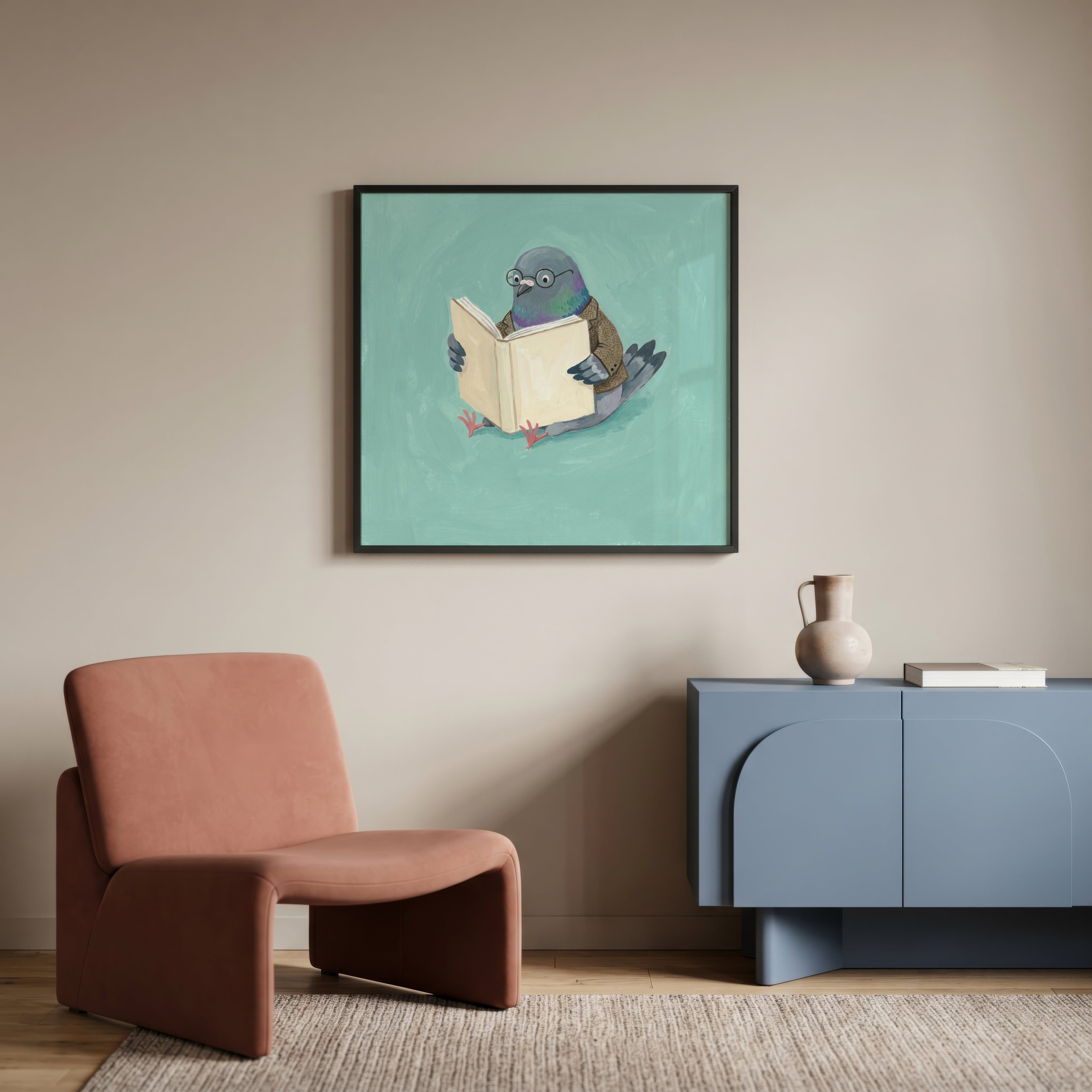 Reading Pigeon Poster – i rum 1