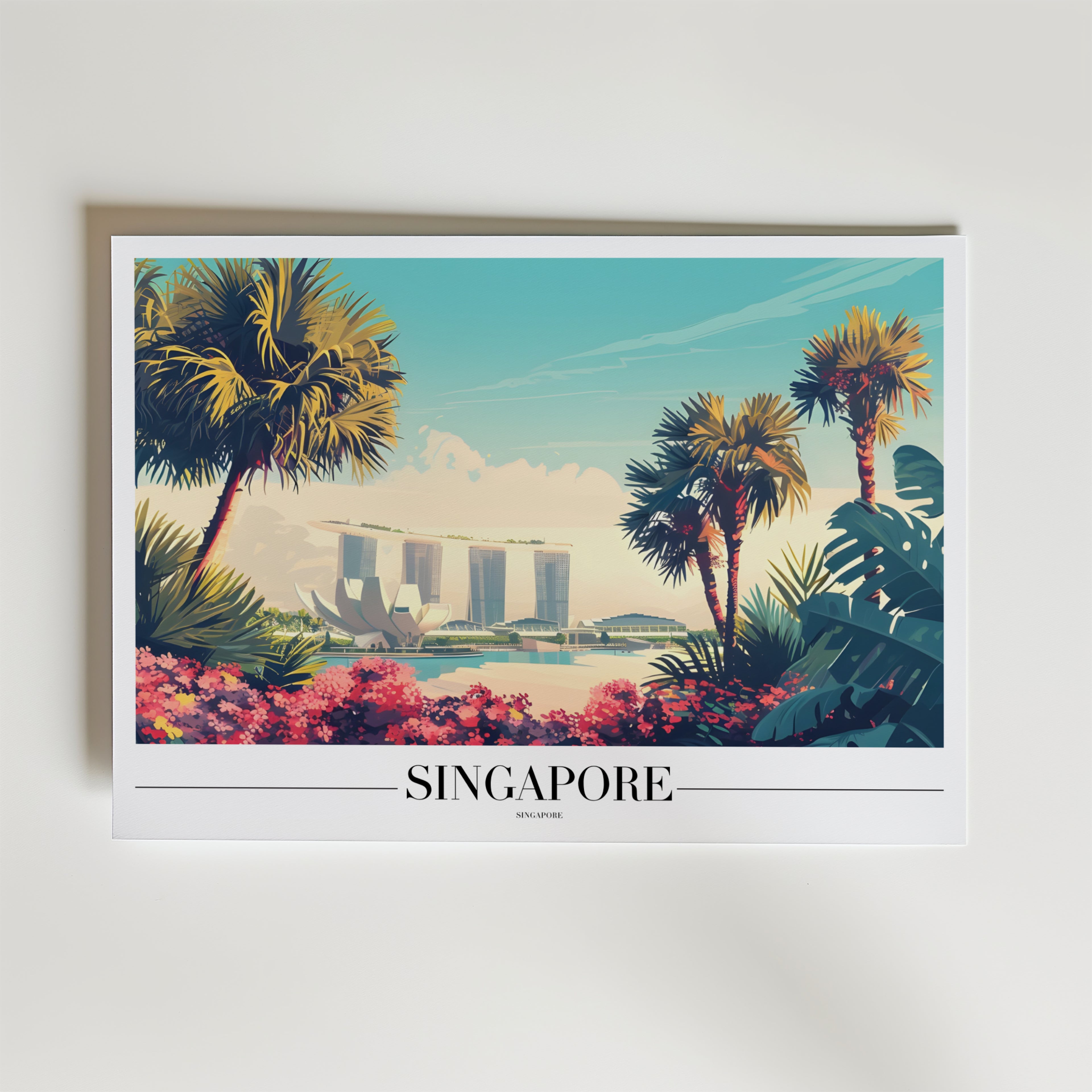 Singapore Skyline Poster