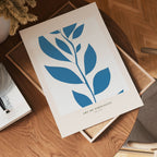 Blue Leaf Poster