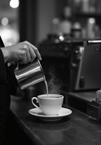 Steaming Perfection Coffee Poster