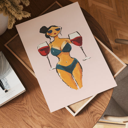 Wine Babe Poster
