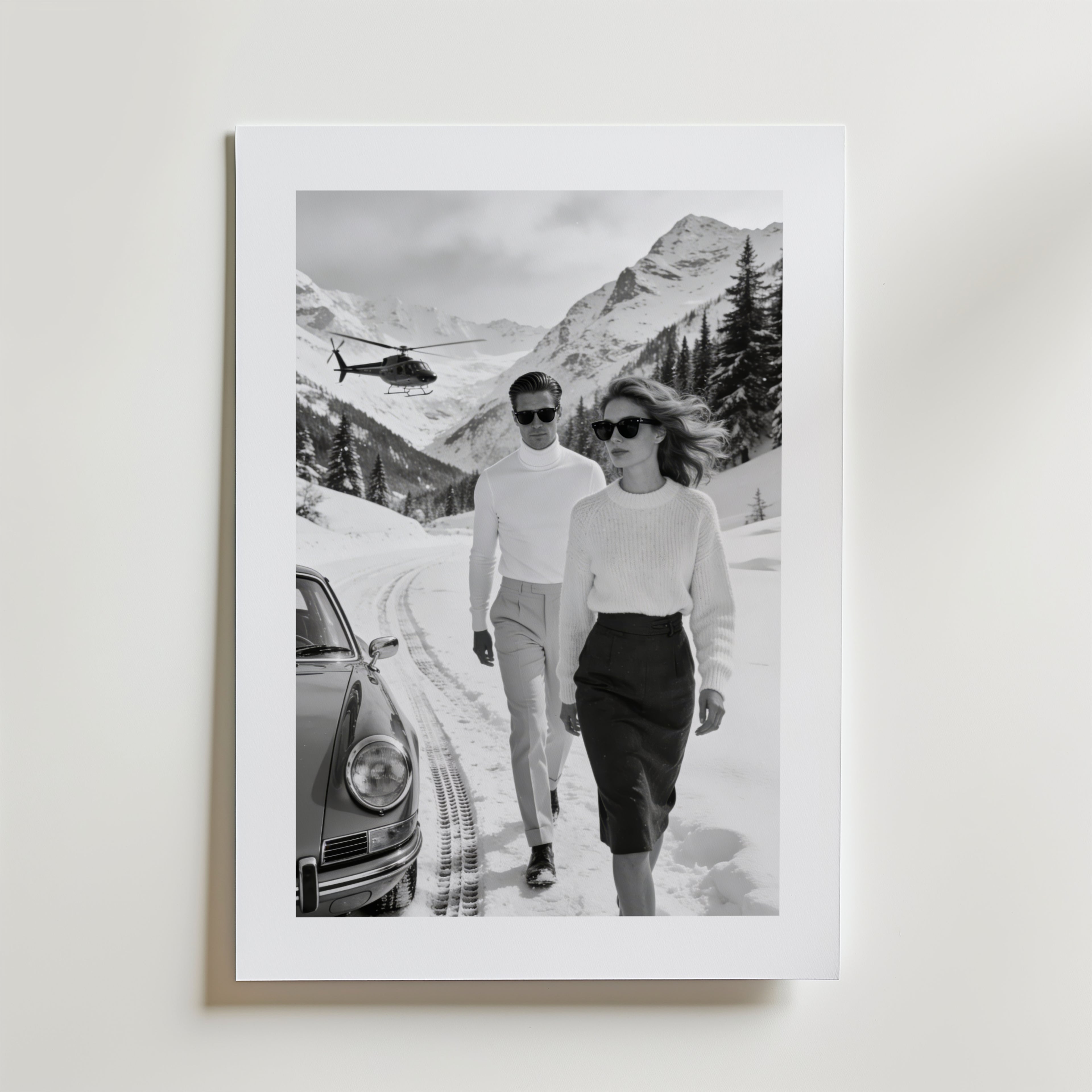 Alpine Noir Elegance Poster affisch – poster till väggdekoration – köp online hos Bozetto