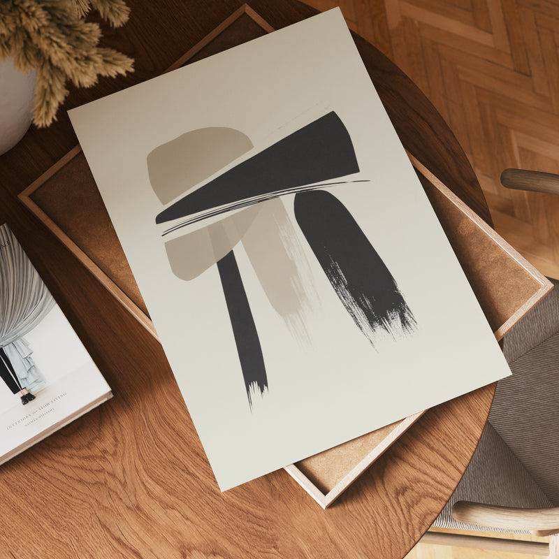 Abstract Brushstroke Art Poster