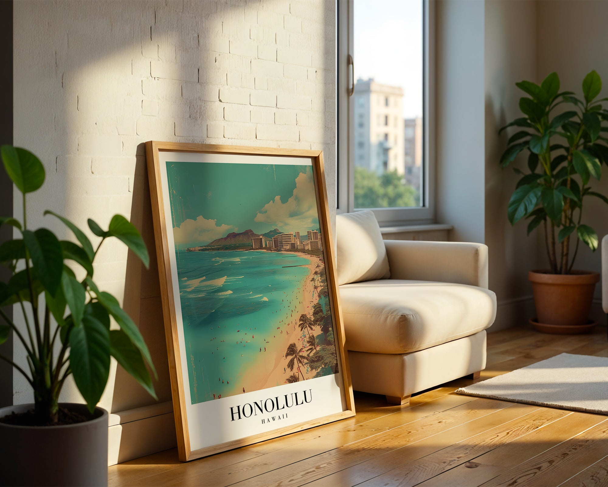 Waves Of Honolulu Poster