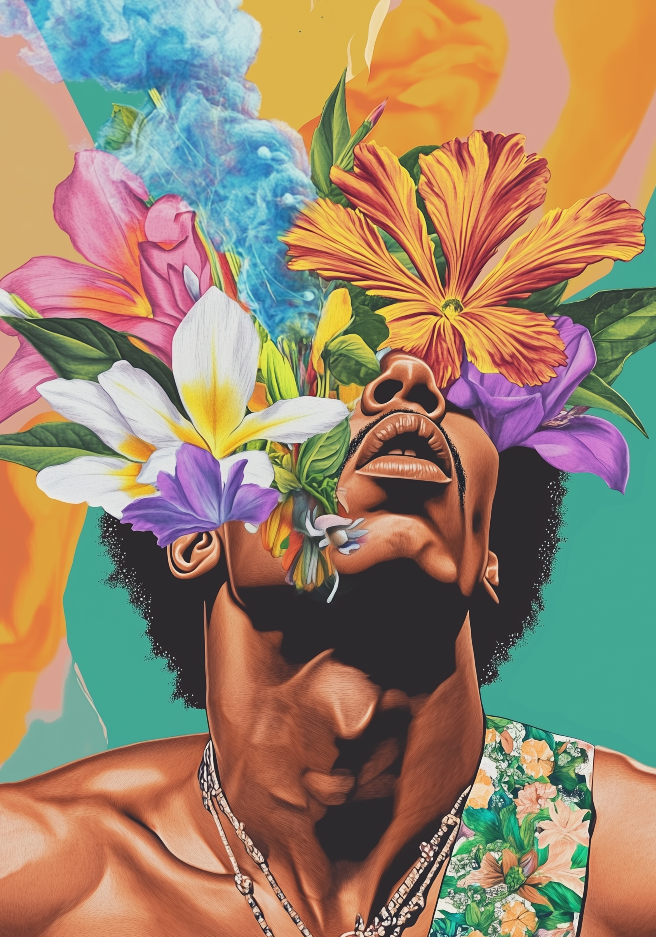 Blooming Hendrix Poster