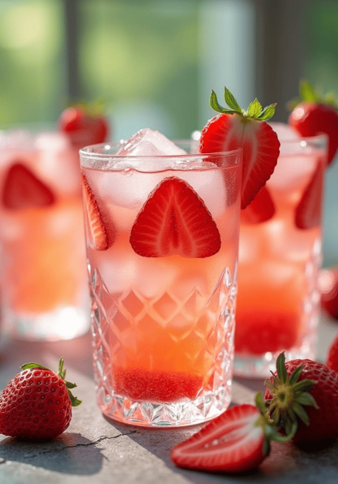 Strawberry Drink Poster
