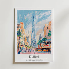 Dubai Skyline Mirage Poster
