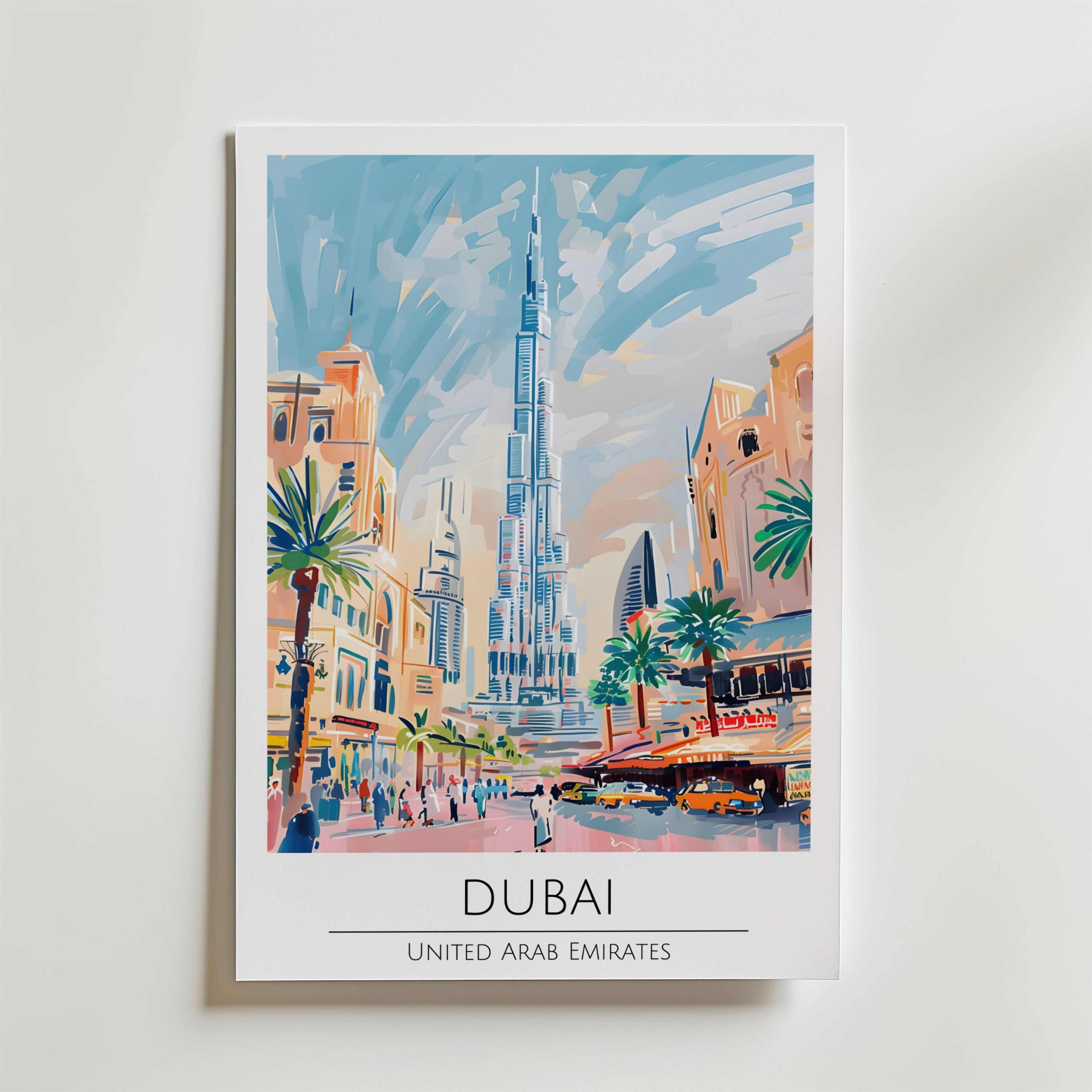 Dubai Skyline Mirage Poster