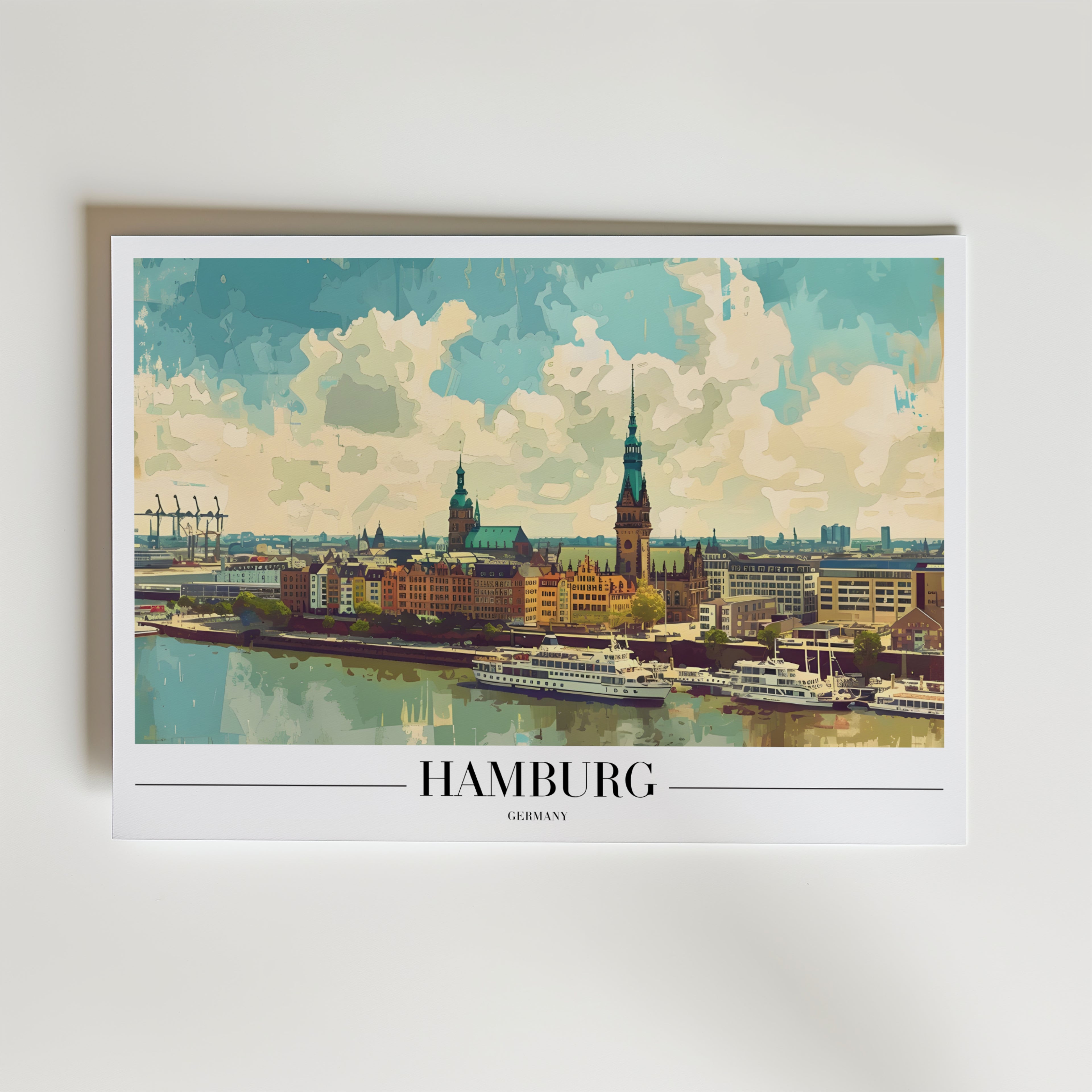 Hamburg Skyline Poster