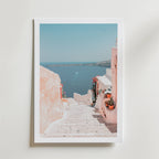 Santorini Horizon Path Poster