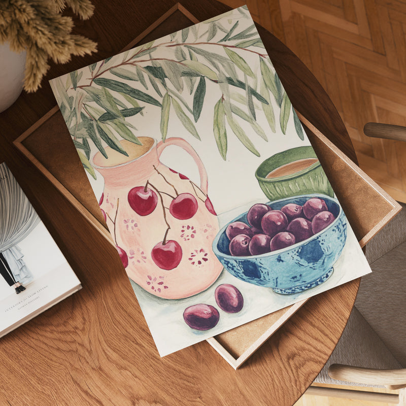 Cherry And Olive Poster