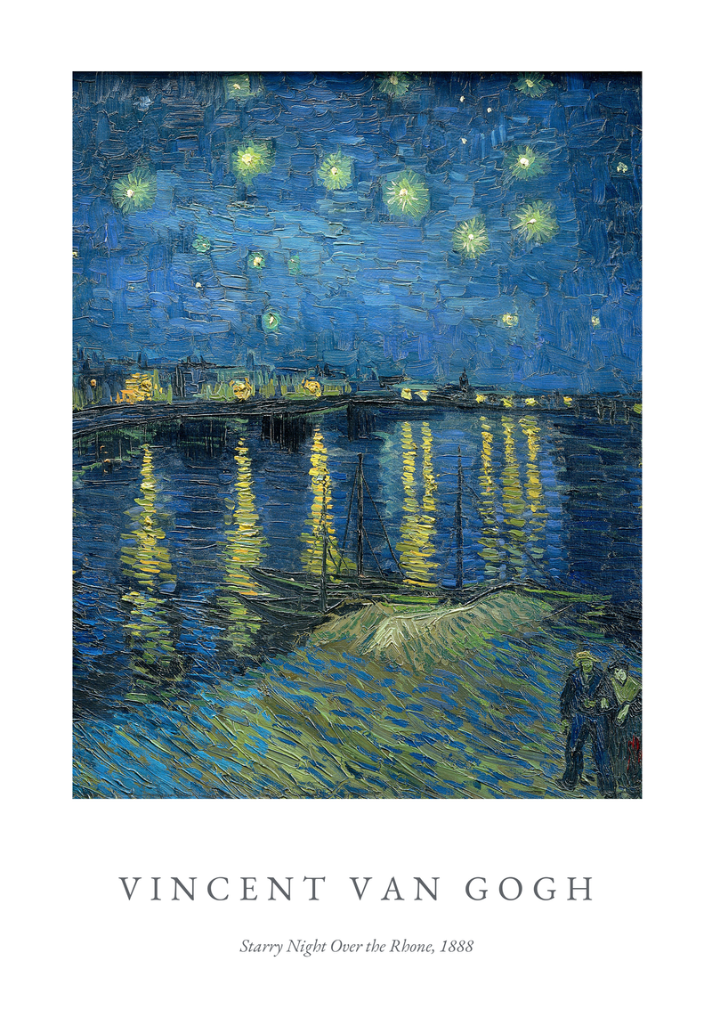 Van Gogh Starry Night Over Rhone Poster