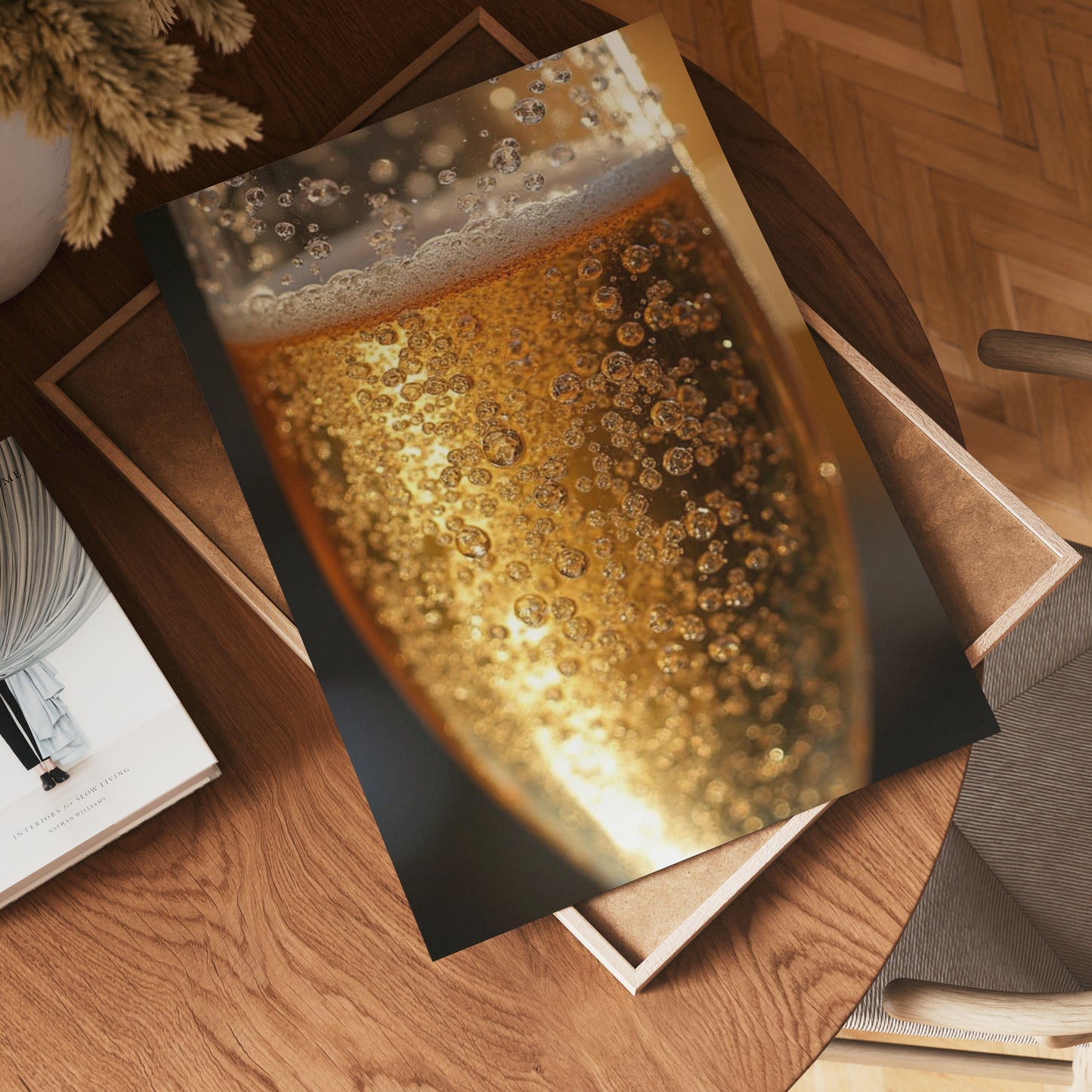 Golden Bubbles Champagne Poster