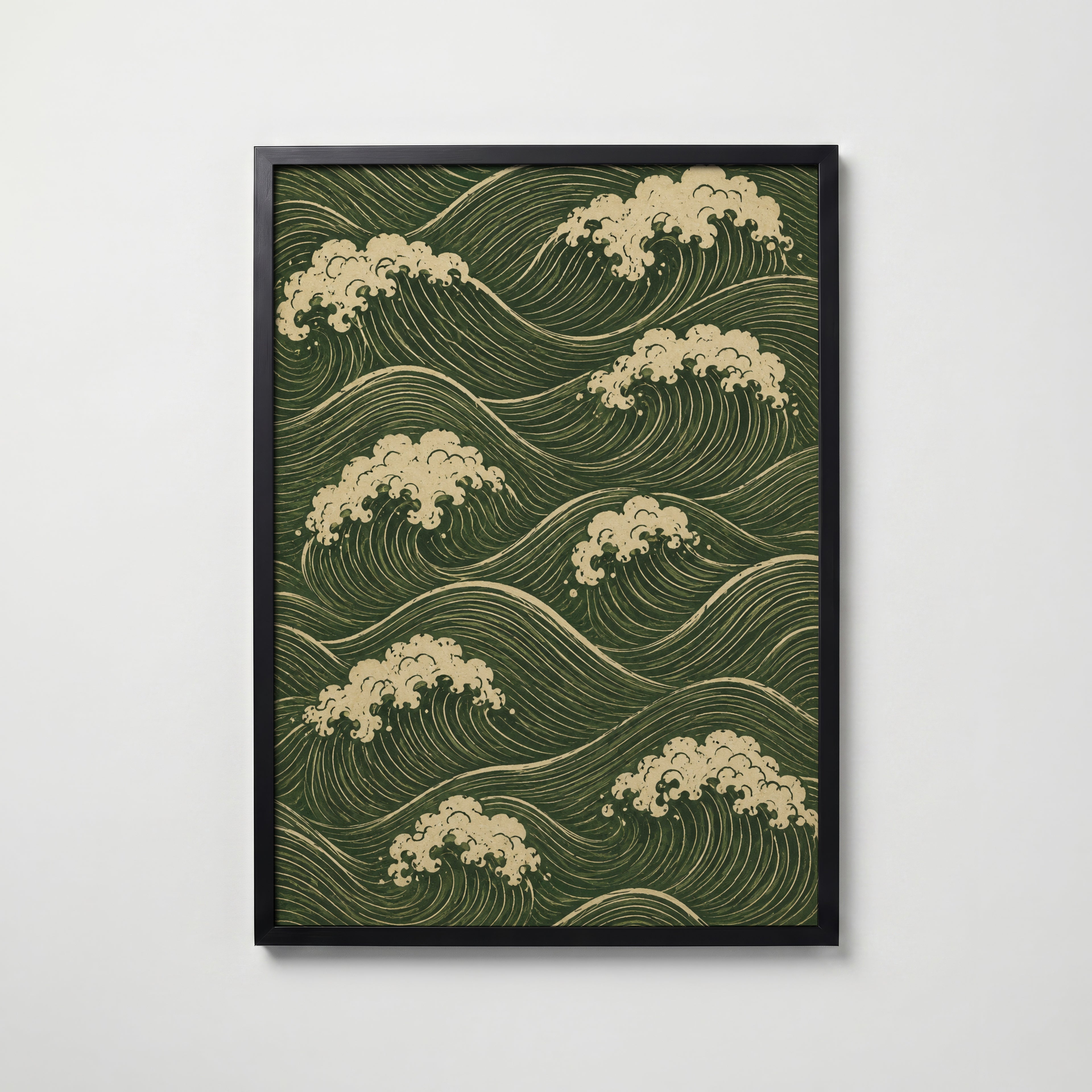 Forest Tide affisch i modern svart ram – stark kontrast och stil, Bozetto poster