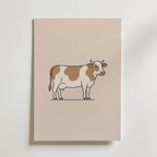 Bathroom Cow Poster – canvas utan passepartout