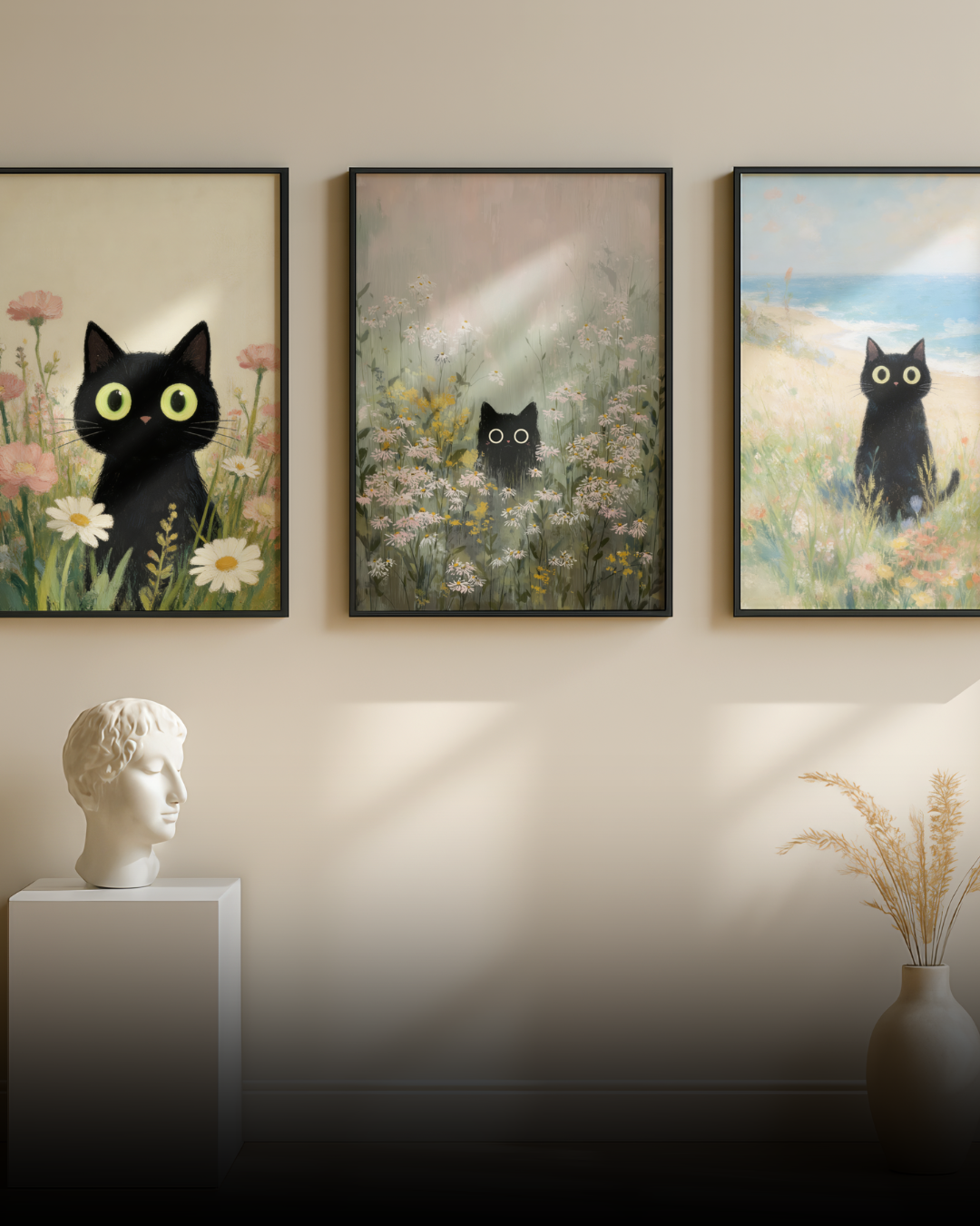 Bundle 3-pack Midnight Meadow Collection – affischset poster kollektion – köp online hos Bozetto