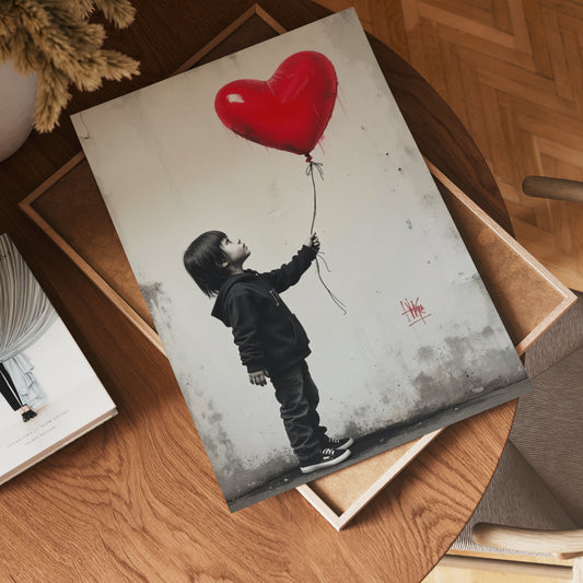 Girl With Love Balloon Poster