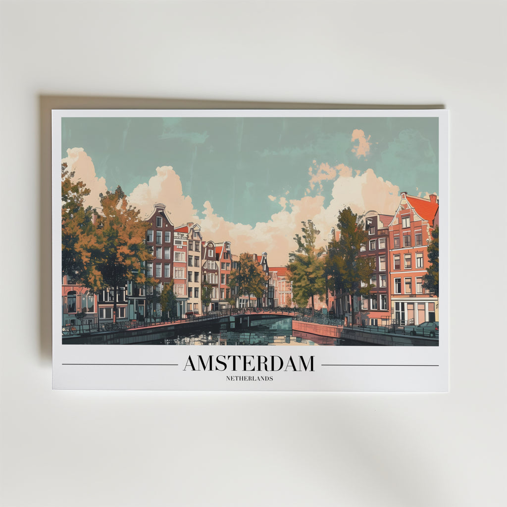 Amsterdam Canal View Poster