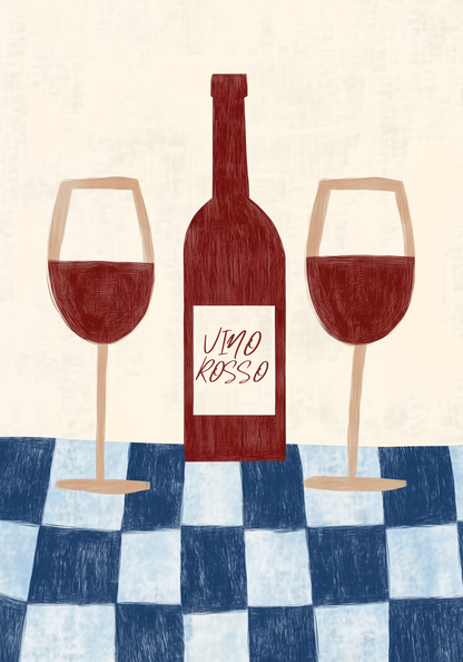 Vino Rosso No.2 Wine Poster