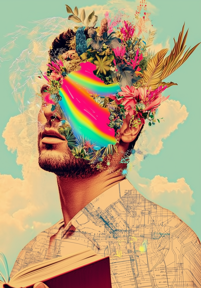 Surreal Floral Mindscape Poster