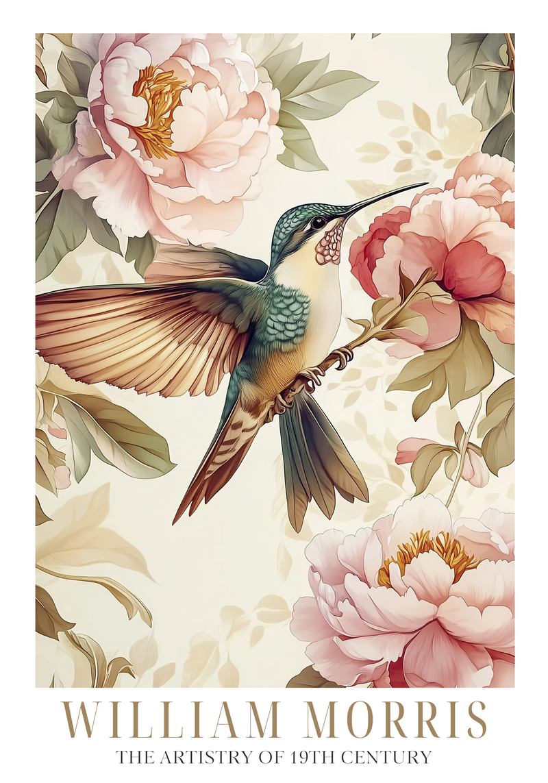 The Hummingbird Garden William Morris Poster