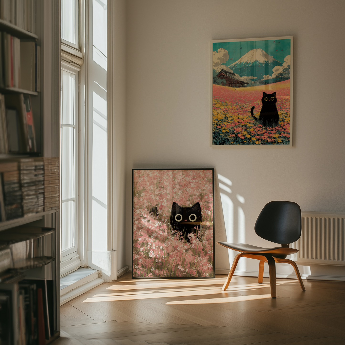 Whispering Fields Cat Poster