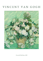 Van Gogh Vase With Pink Roses Poster