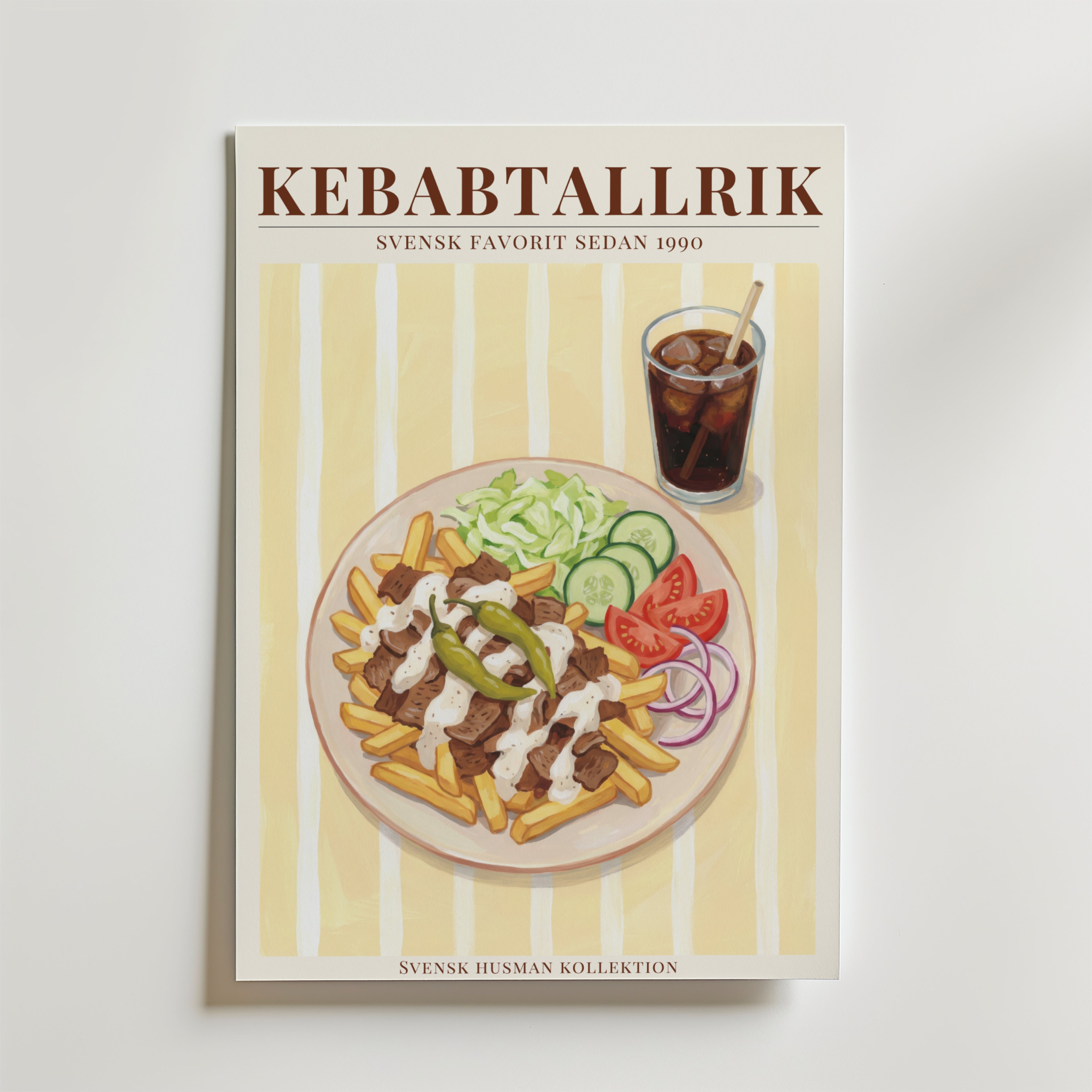 Kebabtallrik Poster affisch – poster till väggdekoration – köp online hos Bozetto