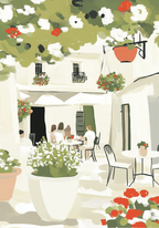 Flower Garden In Rome Poster