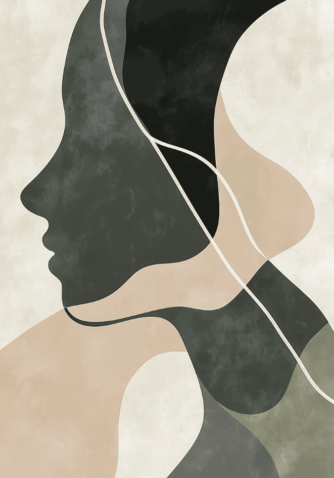 Abstract Face Shape Poster